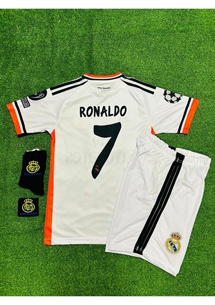 R.e.a.l M.a.d.r.i.d 2014 Lizbon Şampiyonlar Ligi Finali Cristiano Ronaldo Forması 4'lü (Armalı Set)