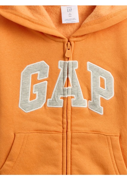 Erkek Bebek Turuncu Relaxed Gap Logo Kapüşonlu Ceket fiyatları
