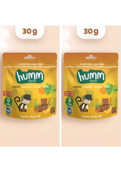 Organik Glutensiz Vegan Muzlu Kek - 30G * 2ADET