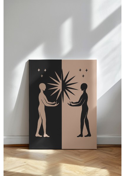 Paylaşılan Güç - Kanvas Baskı - Kavramsal Soyut Figür Modern Salon Dekoru fiyatları