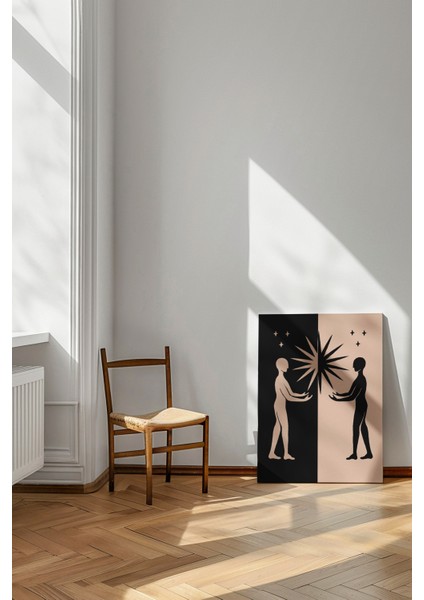 Paylaşılan Güç - Kanvas Baskı - Kavramsal Soyut Figür Modern Salon Dekoru modelleri