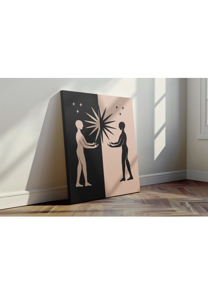 Paylaşılan Güç - Kanvas Baskı - Kavramsal Soyut Figür Modern Salon Dekoru fırsatları