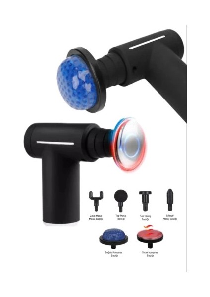 Sıcak ve Soğuk Terapili Masaj Tabancası - Şarjlı Isıtmalı Masaj Cihazı - Sporcu Masaj Aleti modelleri