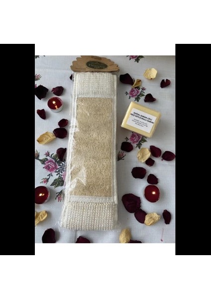 Uzun Sırt Kabak Lifi ve Keçi Sütlü Doğal Sabun Lifli