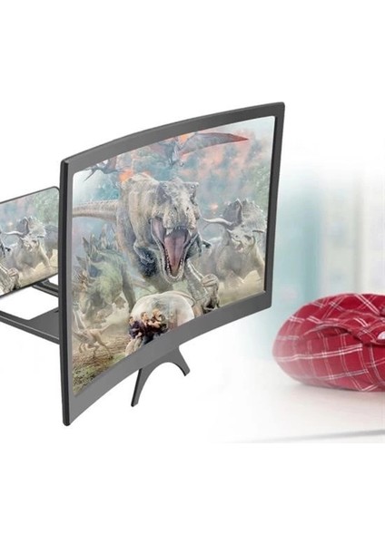 Curved Model Katlanabilir 3D Ekran Büyütücü Amplifikatör Projektör Standı Tüm Akıllı Telefon fırsatları