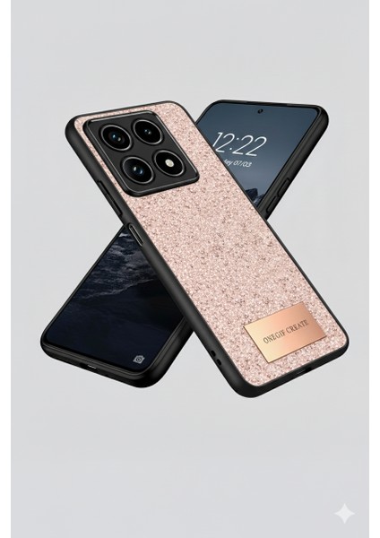 Xiaomi Mi 14T&14T Pro Uyumlu Kılıf Parlak Taş ve Sim Işlemeli Kamera Çıkıntılı Sert Silikon Kapak