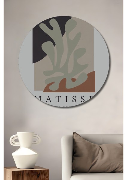 Matisse Soyut Sanat Ahşap Mdf Dekoratif Ev/işyeri Duvar Tablo Yuvarlak Ev/işyeri Duvar Tablo