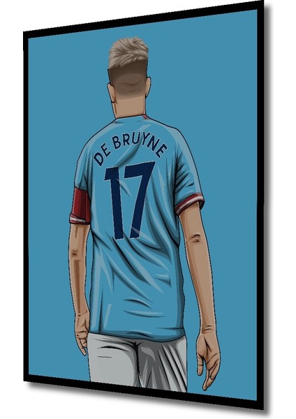 Çerçeve Görünümlü De Bruyne Futbolcu Dekoratif Ahşap Mdf Ev Duvar Tablo Dikdörtgen Ev Duvar Tablo fiyatları