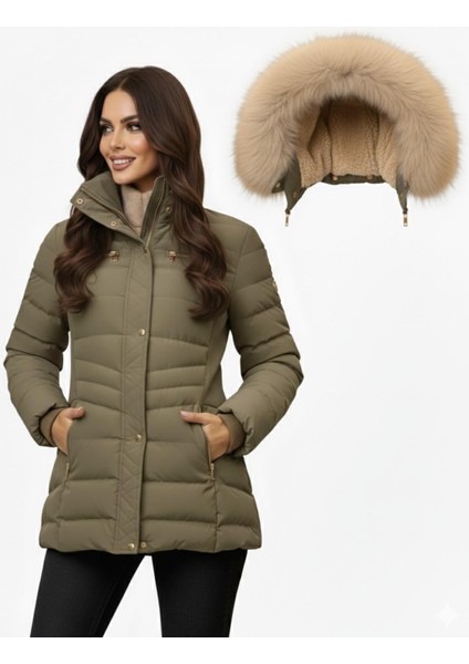 Kadın Spor Kapüşonlu Içi Peluş Mont M5306 BGL-ST04891 fırsatları