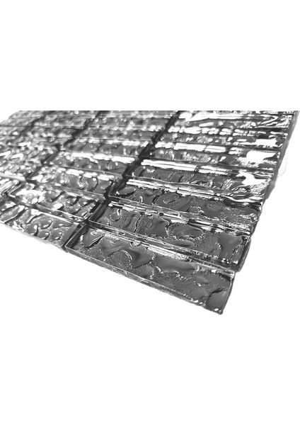 Mutfak Tezgah Arası Banyo ve Iç Dekorasyonda Tüm Yüzeyler Için 15X73MM Antrasit Gümüş Krom, 30X30CM. Fileli Kristal Mozaik ( 1 M2 Fiyatıdır ) fırsatları