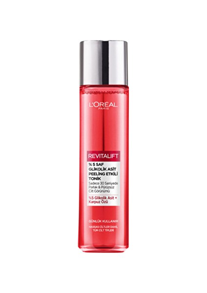 L'oréal Paris Revitalift %5 Saf Glikolik Asit Peeling Etkili Tonik 180ML