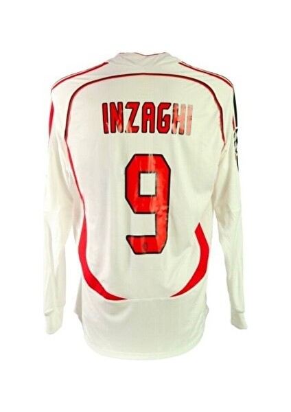 Milan 2007 Inzaghı Beyaz Uzun Kol Deplasman Forması modelleri