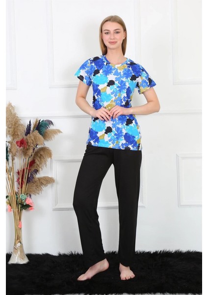 Kadın Penye Kısa Kol Pijama Takım Saks fiyatları