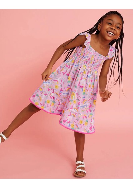 Angel Sunbeam Elbise Pembe 5-6 Yaş