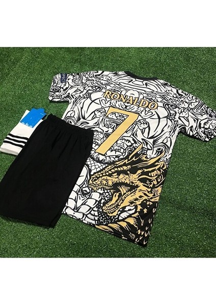 R̴.m̴a̴d̴r̴i̴d̴ Cristiano Ronaldo //7 2026 Yeni Sezon Dragon Forması (Black-White)