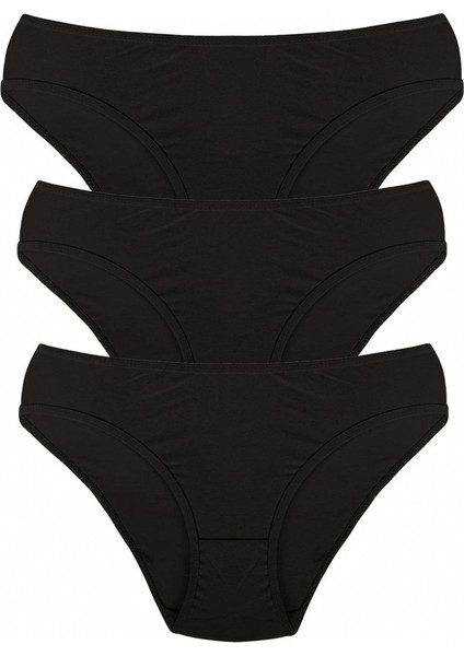Kadın 3'lü Külot Siyah