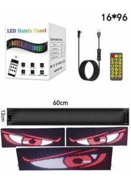 Digital Araba Yazısı Ekran Matrix En Büyük Boy 16X96 Matrix LED Panel fırsatları