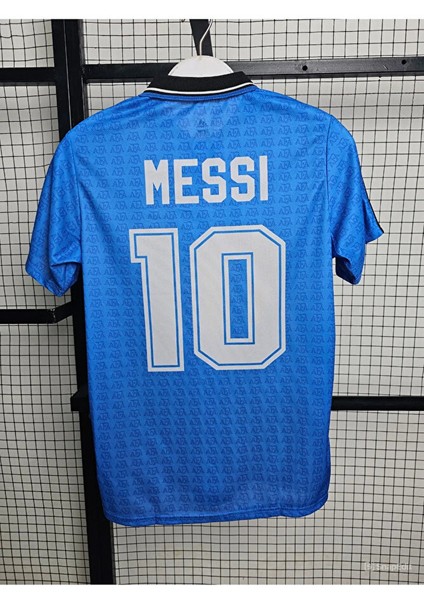 Lionel Messi Arjantin Milli Takım Forması Mavi Yakalı Hava Alabilen Özel Forma Kumaşı fırsatları