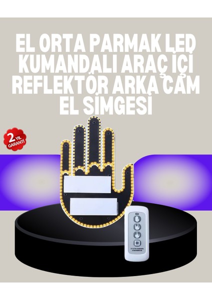 Uzaktan Kumandalı LED Park Uyarı Işığı El Figürlü Model