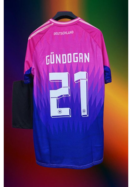 Ilkay Gündoğan Almanya Euro 2024 Deplasman Pembe Çocuk Forması (Forma Şort Çorap)
