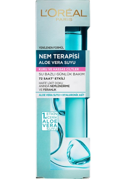 Loreal Paris Nem Terapisi Aloe Vera Suyu 70 ml Kuru Hassas Ciltler Için fiyatları