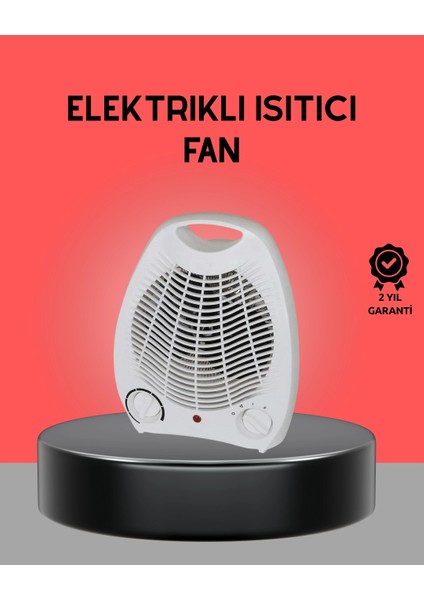Mini Elektrikli Isıtıcı 2000W – Termostatlı Fanlı Isıtma, Taşınabilir Tasarım