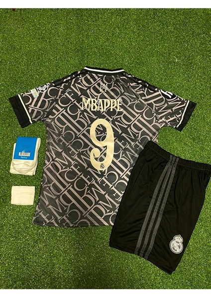 R.e.a.l M.a.d.r.i.d 2024/25 Sezon Kylian Mbappe Alternatif Çocuk Forması 4'lü Set (Thırd Shirt)