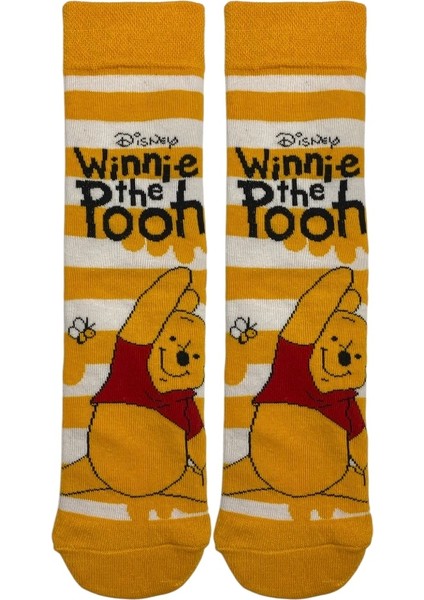 Wınnıe The Pooh Çizgili Soket Çorap