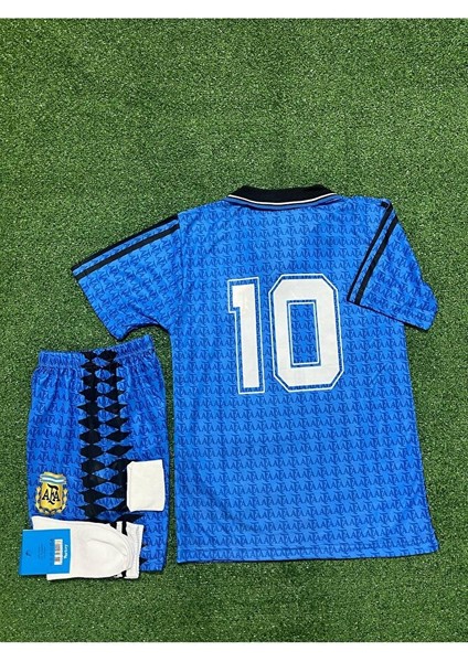 Arjantin 2023/24 Yeni Sezon Lionel Messi Ikonik Çocuk Forması Şort Çorap Bileklik 4'lü Set fiyatları