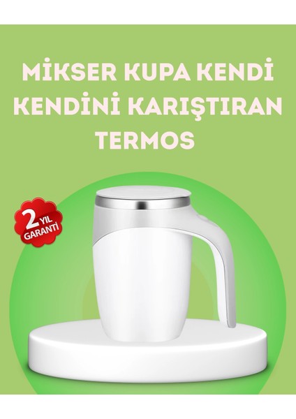 Elektrikli Otomatik Karıştırıcı Kupa – 304 Paslanmaz, USB Şarjlı, Taşınabilir