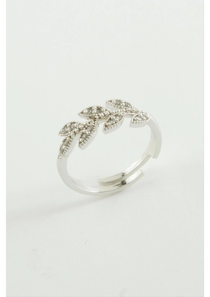 Yaprak Zirkon Taşlı Yüzük