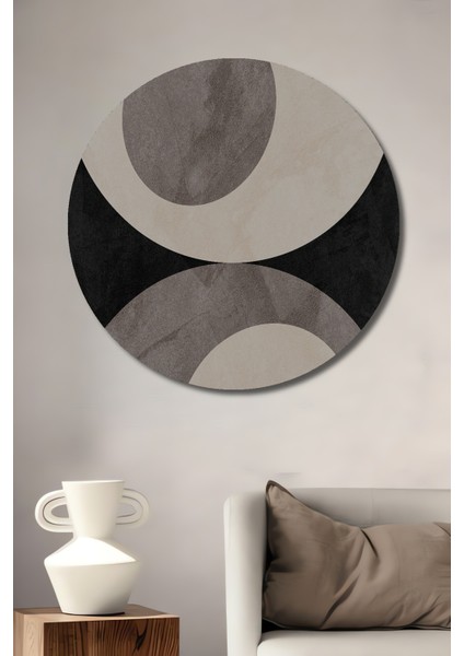 Soyut Geometrik Dekoratif Ahşap Mdf Ev/işyeri Duvar Tablo Yuvarlak Ev/işyeri Duvar Tablo