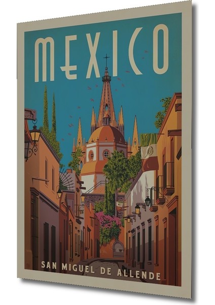 Meksika Ahşap Mdf Dekoratif Tablo San Miguel De Allende Dikdörtgen Tablo fiyatları