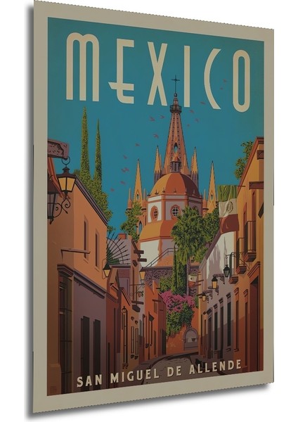Meksika Ahşap Mdf Dekoratif Tablo San Miguel De Allende Dikdörtgen Tablo modelleri