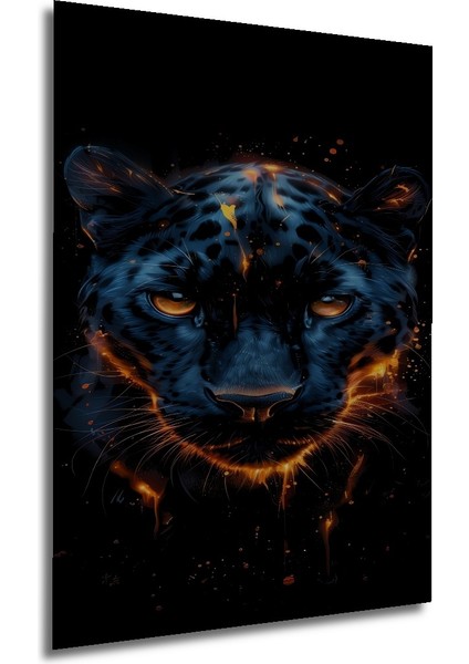 Ateşli Kara Panter Ahşap Mdf Dekoratif Ev/işyeri Duvar Tablo Dikdörtgen Ev/işyeri Duvar Tablo modelleri