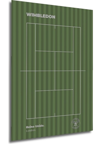 Wimbledon Tenis Kortu Dekoratif Ahşap Mdf Ev/işyeri Duvar Tablo Dikdörtgen Ev/işyeri Duvar Tablo modelleri