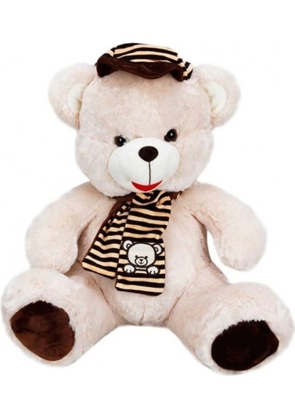 Bfs 001521 Şapkalı Atkılı Peluş Ayı 50 cm