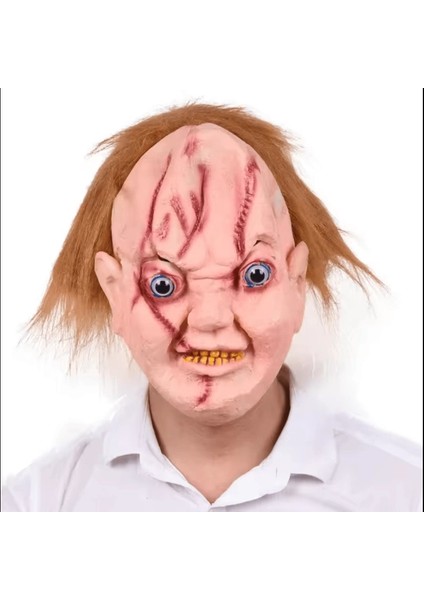 Chucky Saçlı Lateks Maske