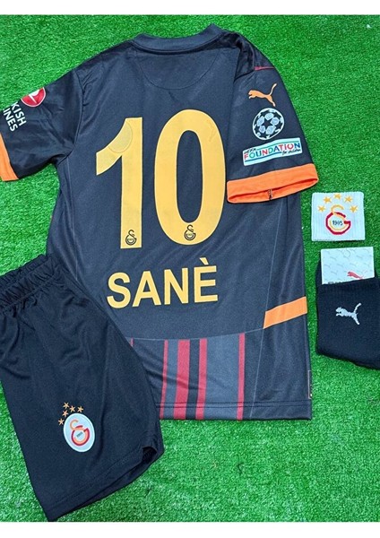 Galatâsarây. 2024/25 Leroy Sane Alternatif Siyah Yeni Sezon Çocuk Forması 4'lü Set modelleri