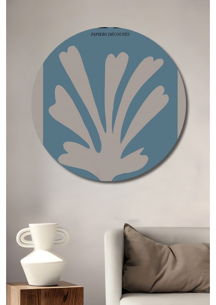 Matisse Ilhamlı Ahşap Mdf Dekoratif Ev/işyeri Duvar Tablo Yuvarlak Ev/işyeri Duvar Tablo