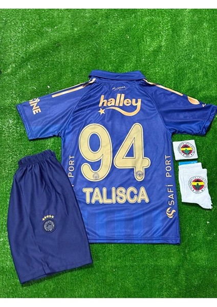 FENERBÃHÇE/.2026 Talisca Alternatif Yaka Lacivert Yeni Sezon Çocuk Forma 4'lü Set