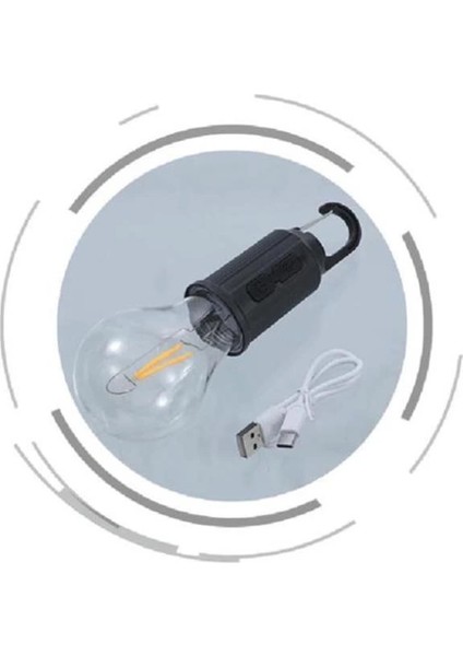 Taşınabilir Askılı Ampul Kamp Lambası Askılı Type-C Şarjlı Bahçe Lambası fırsatları