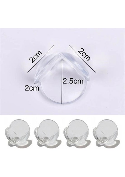 Buffer® Bebek Çocuk Yumuşak ve Esnek Dairesel Şeffaf Yapışkanlı Güvenlik Köşe Koruyucu (4 Adet) fırsatları