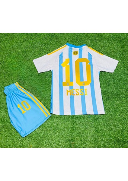 Arjantin Lionel Messi Özel Tasarım Çocuk Futbol Forması Özel Futbol Forması Kumaşı fırsatları
