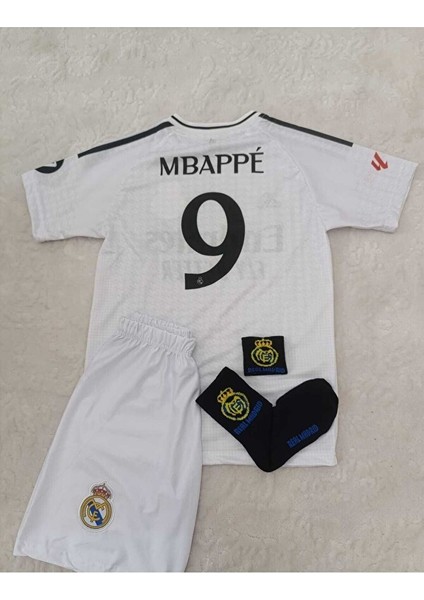 R.e.a.l M.a.d.r.i.d 2024/25 Yeni Sezon Kylian Mbappe Iç Saha Çocuk Forması 4'lü Set ( Syh-Armalı) modelleri