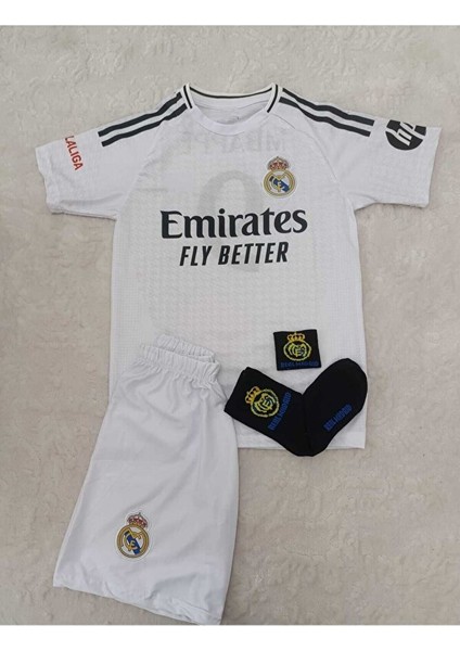 R.e.a.l M.a.d.r.i.d 2024/25 Yeni Sezon Kylian Mbappe Iç Saha Çocuk Forması 4'lü Set ( Syh-Armalı) fırsatları