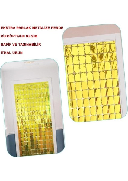 Altın Renk Disko Dikdörtgen Kesim Kapı Perdesi modelleri