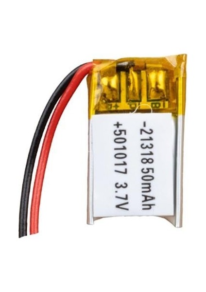 501017 3.7 Volt 50 Mah Lityum Polimer Pil