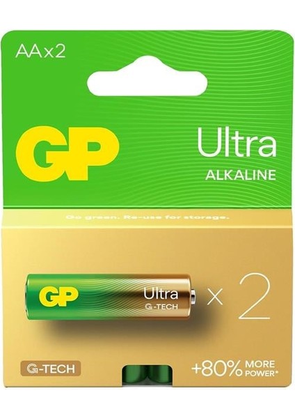 Gp G-Tech Alkalin Kalem Lr6 - Aa Boy 1.5V Pil 2li Paket