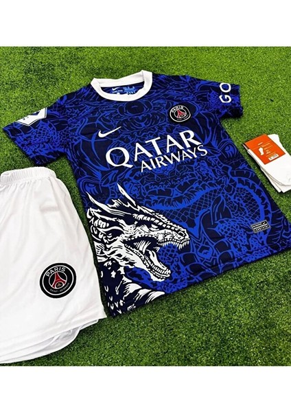 Paris Mbappe Çoçuk Kısa Kol Özel Taasarım Dragon Özel Seri Forma . 2023 2024 9 Numara Yeni fiyatları